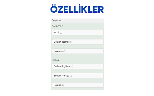İngilizce Türkçe Kelime Pratik from Chrome web store to be run with OffiDocs Chromium online İngilizce Türkçe Kelime Pratik from Chrome web store to be run with OffiDocs Chromium online