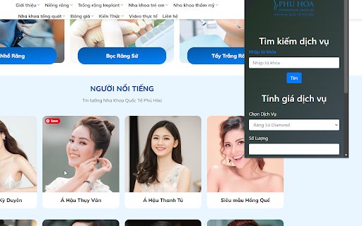 Nha Khoa Quốc Tế Phú Hoà  from Chrome web store to be run with OffiDocs Chromium online