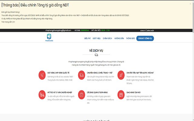 Nhập hàng phương đông công cụ  from Chrome web store to be run with OffiDocs Chromium online