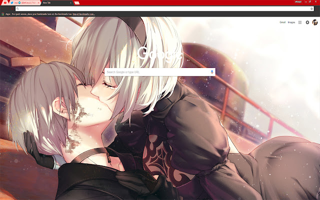 NieR: Automata | 2B se sărută cu un tip #2 din magazinul web Chrome pentru a fi rulat cu OffiDocs Chromium online