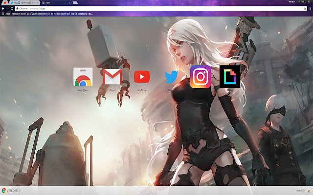 NIER: AUTOMATA | YORHA 9S AND A2 LOVE AFFAIR  from Chrome web store to be run with OffiDocs Chromium online