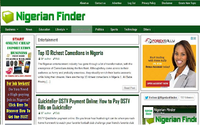 Finder nigeriano dal Chrome Web Store da eseguire con OffiDocs Chromium online