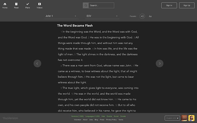 Night Mode Bible mula sa Chrome web store na tatakbo sa OffiDocs Chromium online