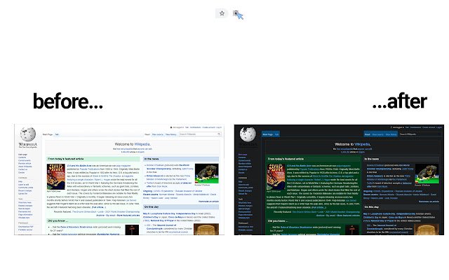 Night Mode for Wikipedia  from Chrome web store to be run with OffiDocs Chromium online