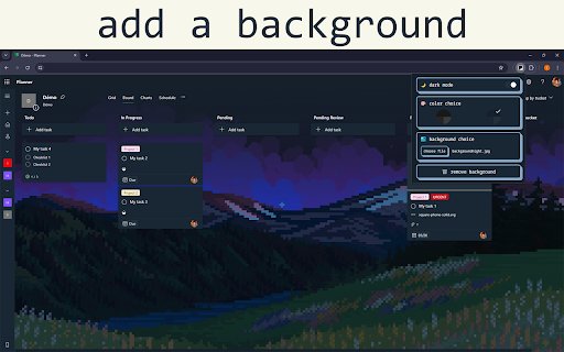 NightShifter Dark Mode and Wallpaper for Planner  from Chrome web store to be run with OffiDocs Chromium online