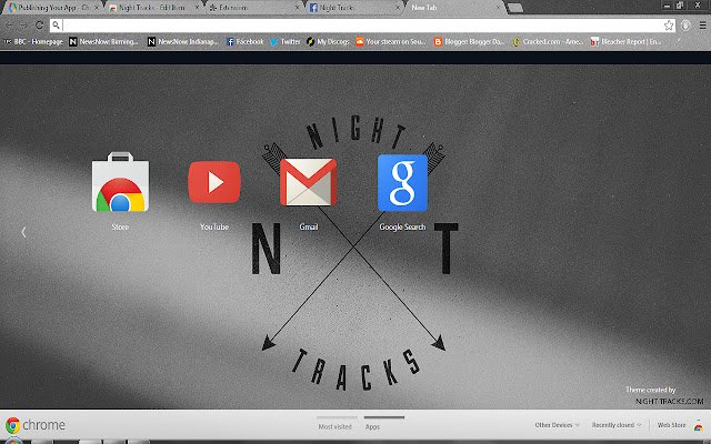 Night Tracks de Chrome web store se ejecutará con OffiDocs Chromium en línea