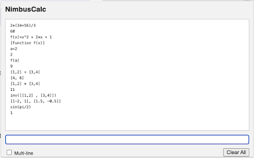 NimbusCalc  from Chrome web store to be run with OffiDocs Chromium online