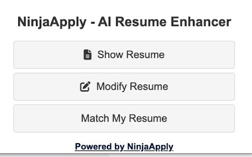 NinjaApply – AI Generated Resumes Tailored to Job Descriptions  from Chrome web store to be run with OffiDocs Chromium online