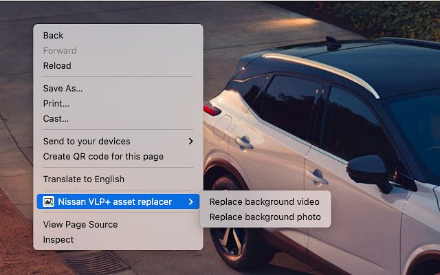 Nissan VLP + asset tester dal Chrome Web Store da eseguire con OffiDocs Chromium online