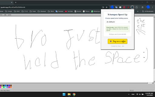 N kampus speed up (Omar._.wee)  from Chrome web store to be run with OffiDocs Chromium online