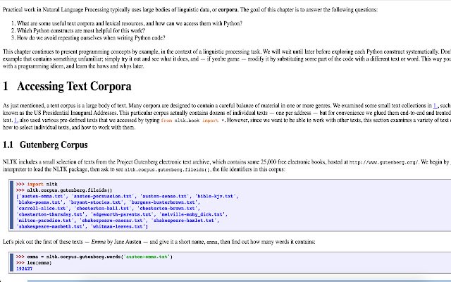 NLTK Docs CSS-extensie uit de Chrome-webwinkel die kan worden uitgevoerd met OffiDocs Chromium online