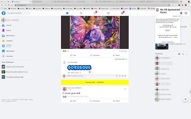 Nenhuma postagem patrocinada pelo FB da loja virtual do Chrome será executada com o OffiDocs Chromium online