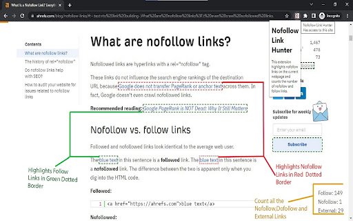 Nofollow Link Hunter from Chrome web store to be run with OffiDocs Chromium online Nofollow Link Hunter from Chrome web store to be run with OffiDocs Chromium online