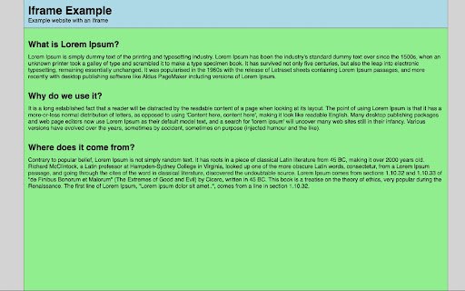 NoFrames  from Chrome web store to be run with OffiDocs Chromium online