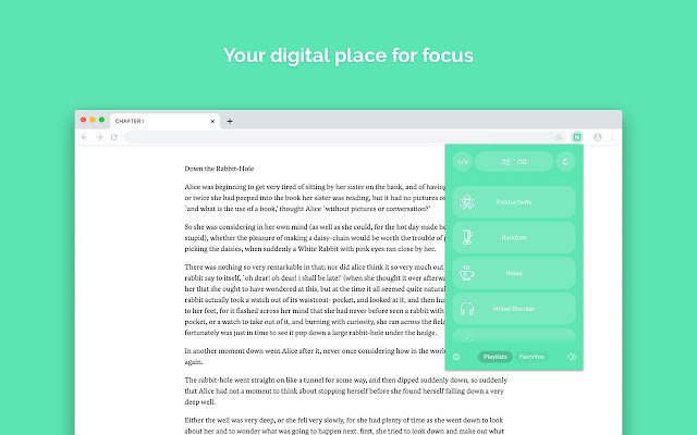 Noisli  from Chrome web store to be run with OffiDocs Chromium online