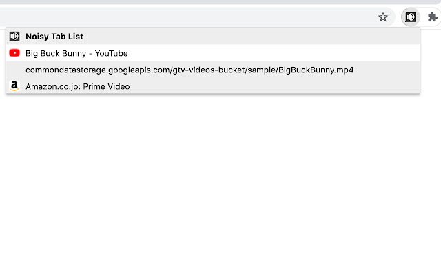 Noisy Tab List  from Chrome web store to be run with OffiDocs Chromium online