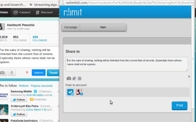 NoLimit Button  from Chrome web store to be run with OffiDocs Chromium online