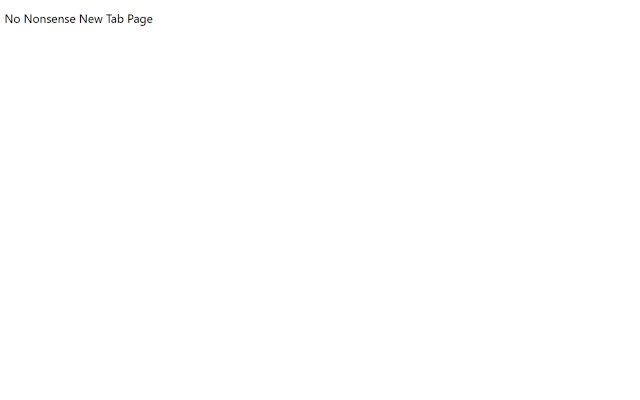 No Nonsense New Tab Page din magazinul web Chrome pentru a fi rulată cu OffiDocs Chromium online