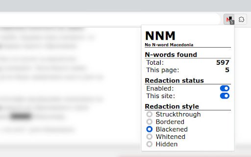 No N word Macedonia  from Chrome web store to be run with OffiDocs Chromium online