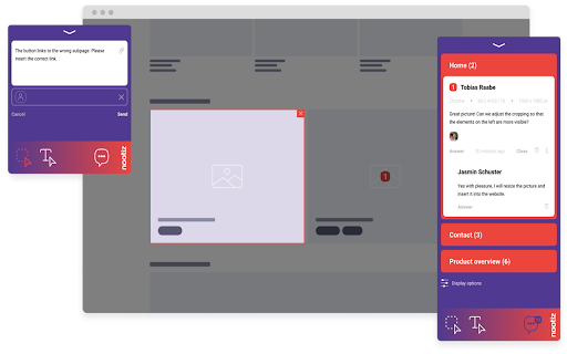 nootiz. The fastest visual feedback tool  from Chrome web store to be run with OffiDocs Chromium online