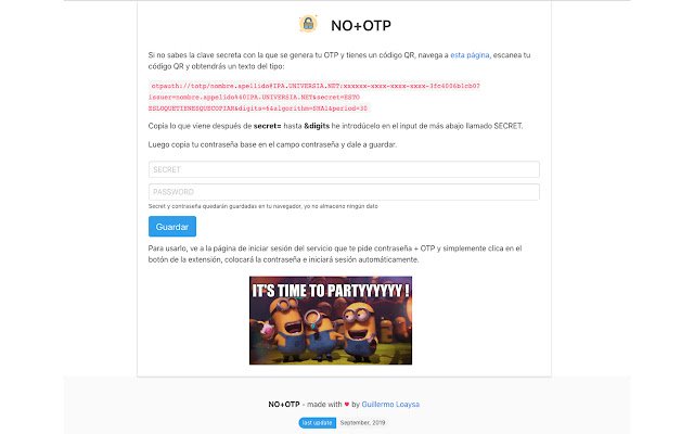 NO+OTP din magazinul web Chrome va fi rulat cu OffiDocs Chromium online