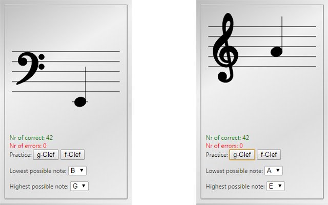 Noppi note practice program for instruments  from Chrome web store to be run with OffiDocs Chromium online