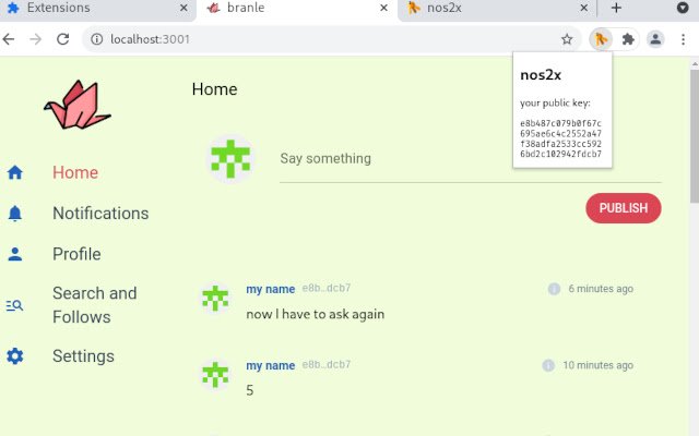 nos2x จาก Chrome เว็บสโตร์ที่จะรันด้วย OffiDocs Chromium ทางออนไลน์