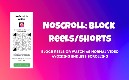 NoScroll  from Chrome web store to be run with OffiDocs Chromium online