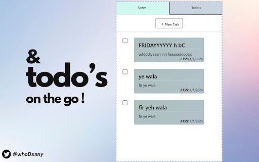 noskii make Notes  Todos  from Chrome web store to be run with OffiDocs Chromium online
