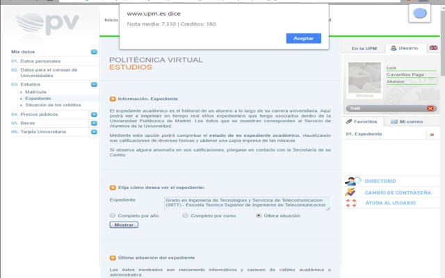 Nota media en la UPM mula sa Chrome web store na tatakbo sa OffiDocs Chromium online