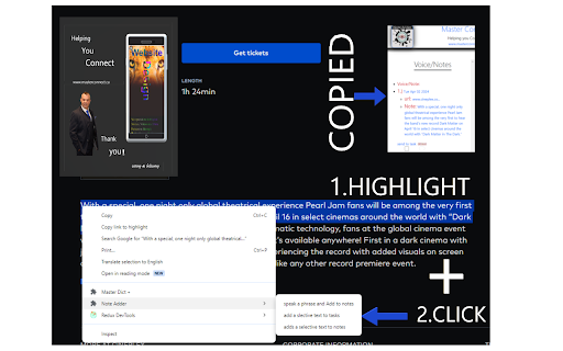 Note Adder  from Chrome web store to be run with OffiDocs Chromium online