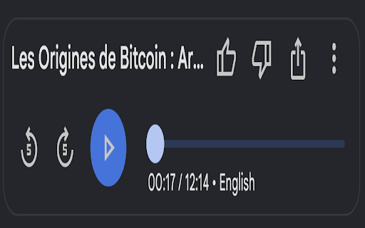 NotebookLM Media Player Controls  from Chrome web store to be run with OffiDocs Chromium online