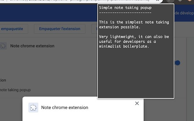 Note chrome extension  from Chrome web store to be run with OffiDocs Chromium online