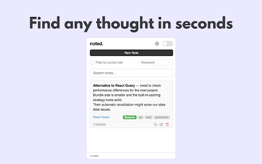 noted | Contextual Note Taking  Web Clipper  from Chrome web store to be run with OffiDocs Chromium online