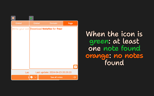 Notefox: Websites notes  from Chrome web store to be run with OffiDocs Chromium online