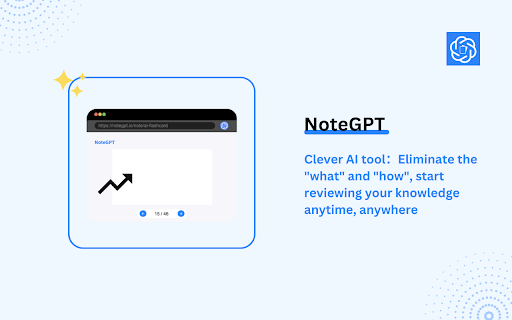 NoteGPT: AI Flashcard for Quizlet and Cram  from Chrome web store to be run with OffiDocs Chromium online