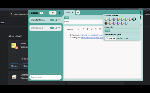 NoteIt  from Chrome web store to be run with OffiDocs Chromium online