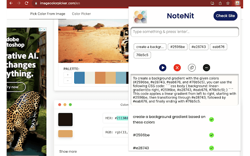 Notenit  from Chrome web store to be run with OffiDocs Chromium online