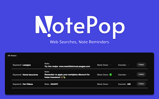 NotePop!  from Chrome web store to be run with OffiDocs Chromium online
