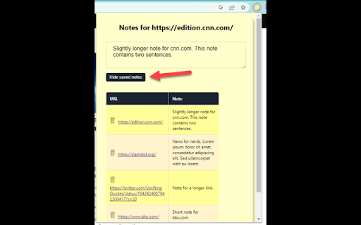 Note Saver  from Chrome web store to be run with OffiDocs Chromium online