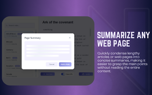 Notescribe  from Chrome web store to be run with OffiDocs Chromium online