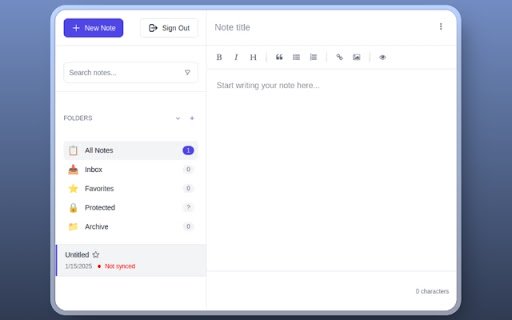 NoteSync  from Chrome web store to be run with OffiDocs Chromium online