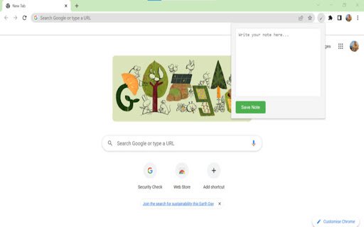 Note Taking Extension  from Chrome web store to be run with OffiDocs Chromium online