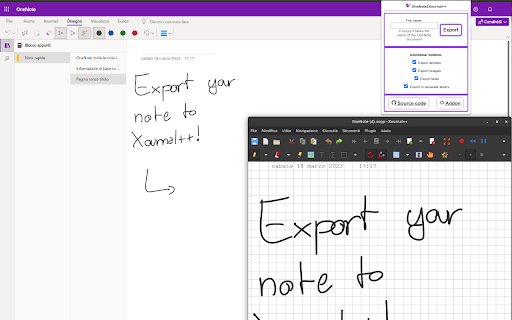 NotExp  from Chrome web store to be run with OffiDocs Chromium online