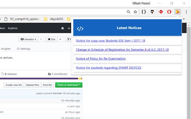 NoticeFeed VITPune dari toko web Chrome untuk dijalankan dengan OffiDocs Chromium online