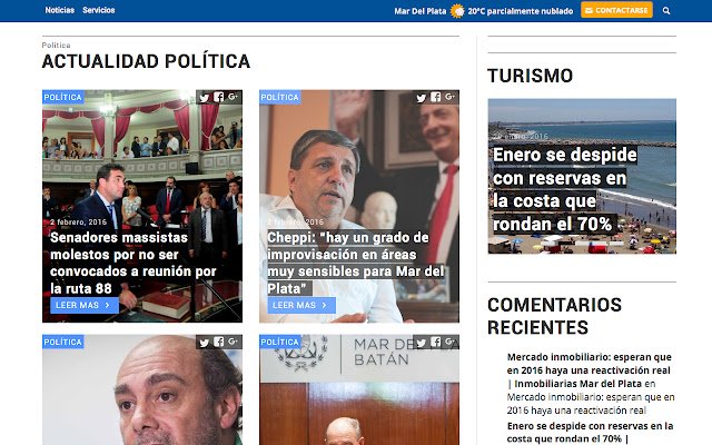 Noticias de Mar del Plata Puntonoticias.com de la boutique en ligne Chrome sera exécuté avec OffiDocs Chromium en ligne