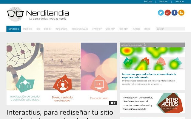 Noticias de Nerdilandia van de Chrome-webwinkel om te worden uitgevoerd met OffiDocs Chromium online
