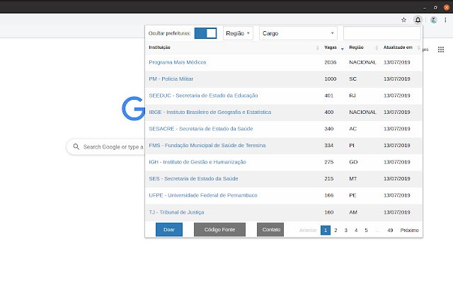 Notifica Concursos  from Chrome web store to be run with OffiDocs Chromium online