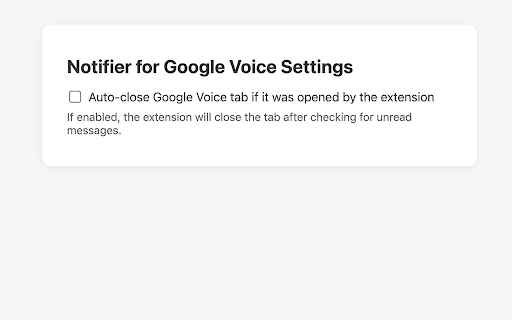 Notifier for Google Voice  from Chrome web store to be run with OffiDocs Chromium online
