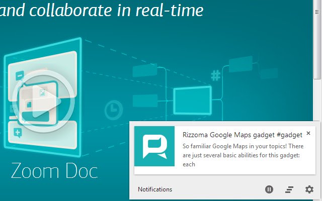 ตัวแจ้งเตือนสำหรับ Rizzoma (เบต้า) จาก Chrome เว็บสโตร์ที่จะเรียกใช้ด้วย OffiDocs Chromium ออนไลน์